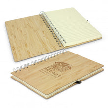 Load image into Gallery viewer, Custom Printed Bamboo Notebook with Logo
