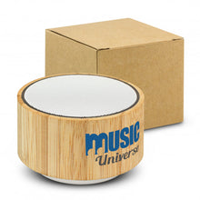 Load image into Gallery viewer, Custom Printed Bamboo Bluetooth Speaker with Logo
