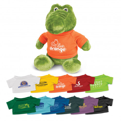 Custom Printed Crocodile Plush Toy with Logo