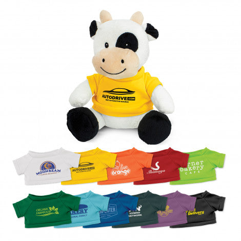 Custom Printed Cow Plush Toy with Logo
