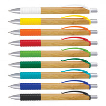 Load image into Gallery viewer, Custom Printed Trinity Bamboo Pen with Logo
