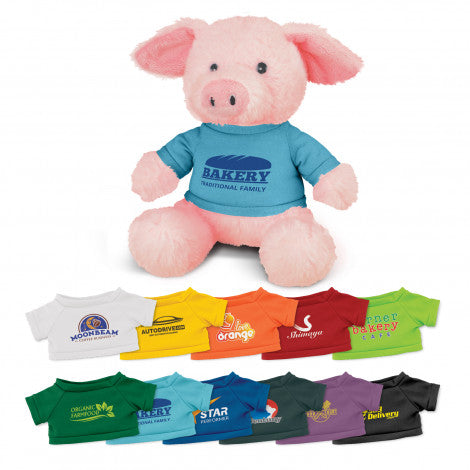 Custom Printed Pig Plush Toy with Logo