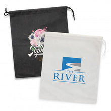 Load image into Gallery viewer, Custom Printed Drawstring Gift Bags Large with Logo
