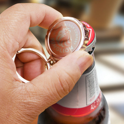 Custom Printed Orleans Bottle Opener Key Ring with Logo