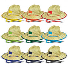 Load image into Gallery viewer, Custom Printed Wide Brim Straw Hat with Logo
