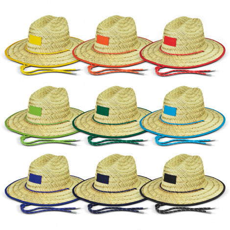 Custom Printed Wide Brim Straw Hat with Logo