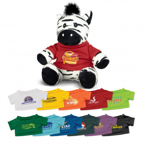 Custom Printed Zebra Plush Toy with Logo