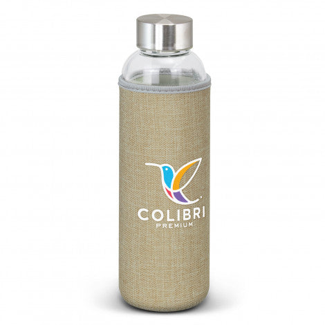 Custom Printed Venus Glass Bottle - Natural Sleeve with Logo