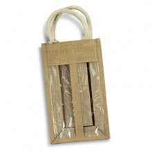 Load image into Gallery viewer, Serena Jute Double Wine Carrier
