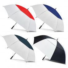 Load image into Gallery viewer, Custom Printed Typhoon Umbrella - Sale - Red-Top/White, Navy-Top/White, Black/White with Logo 
