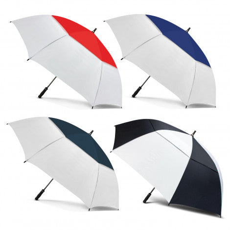 Custom Printed Typhoon Umbrella - Sale - Red-Top/White, Navy-Top/White, Black/White with Logo 