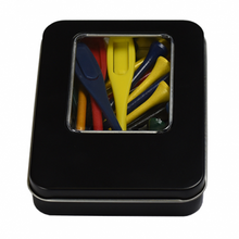 Load image into Gallery viewer, Rectangular Coloured Accessories Tin Black
