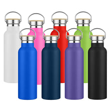 Load image into Gallery viewer, bamboo lid custom printed promotional drink bottles
