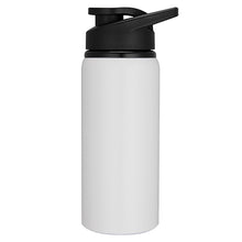 Load image into Gallery viewer, white plastic flip closure custom printed promotional drink bottles
