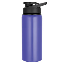 Load image into Gallery viewer, blue plastic flip closure custom printed promotional drink bottles
