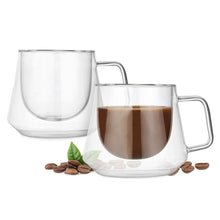 Load image into Gallery viewer, Custom Printed Diamond Glass Coffee Cup with Logo
