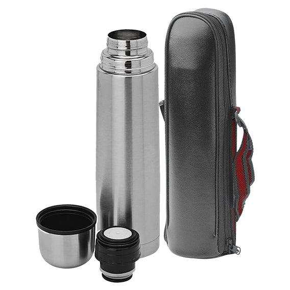 Custom Printed Bullet Flask Silver 500ml with Logo