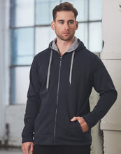 Load image into Gallery viewer, [FL17] Men&#39;s Full Zip Contrast Fleece Hoodie
