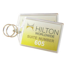 Load image into Gallery viewer, Custom Printed Hotel Keychain with Logo

