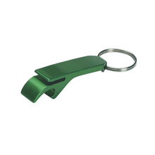 Load image into Gallery viewer, green premium custom printed promotional bottle opener key rings
