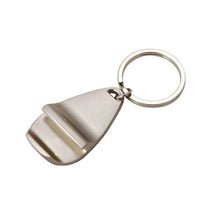 Load image into Gallery viewer, gloss silver premium custom printed promotional bottle opener key rings
