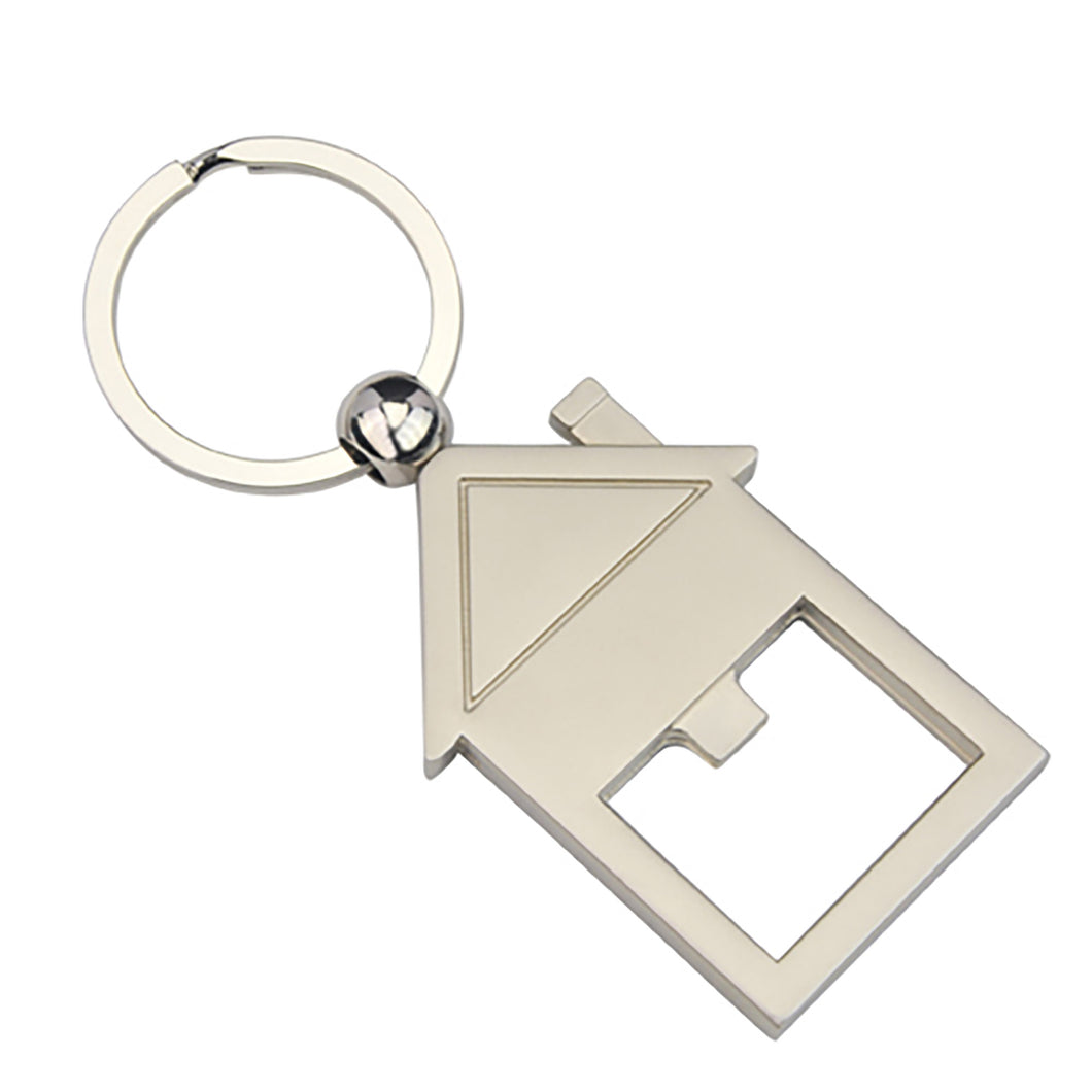 Custom Printed House Bottle Opener Key Ring with Logo