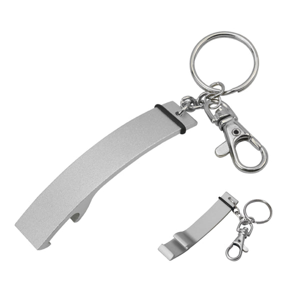 silver premium custom printed promotional bottle opener key rings