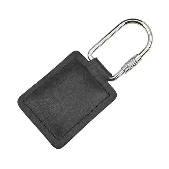 black leather custom printed promotional key rings