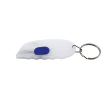 Load image into Gallery viewer, blue mini cutter custom printed promotional key rings
