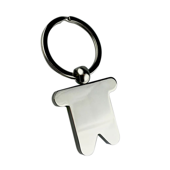 silver premium custom printed promotional key rings