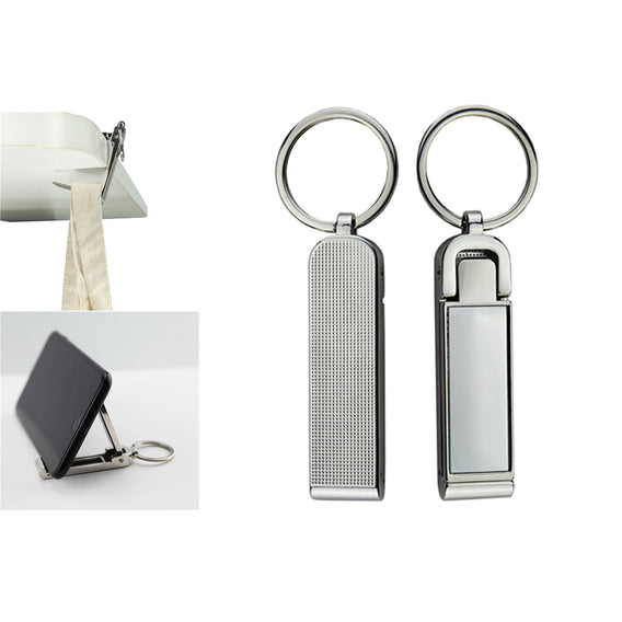 Custom Printed Mobile Stand and Hanger Key Ring with Logo