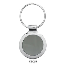 Load image into Gallery viewer, gloss silver ebony custom printed promotional key rings
