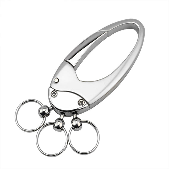 silver multi hoop custom printed promotional key rings