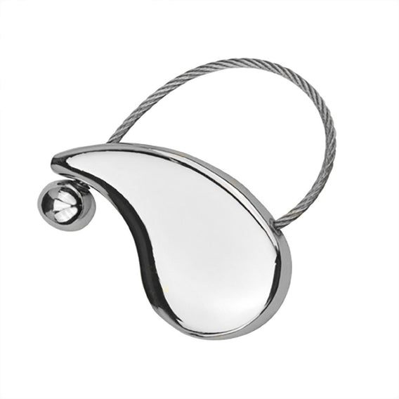 silver splash custom printed promotional key rings