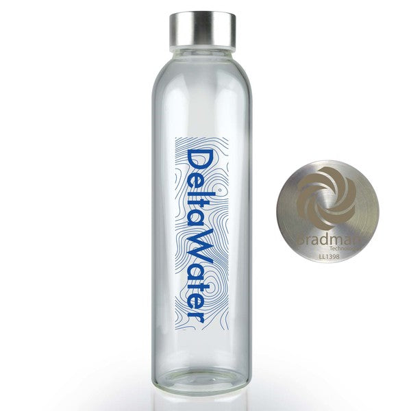 Custom Printed Capri Glass Bottle with Logo