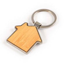 Load image into Gallery viewer, House Bamboo Zinc Keytag
