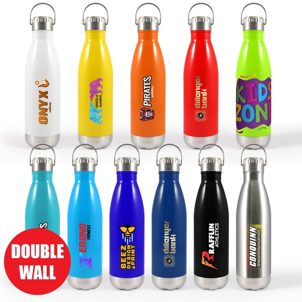 Custom Printed Soda Vacuum Bottle with Hanger Lid with Logo