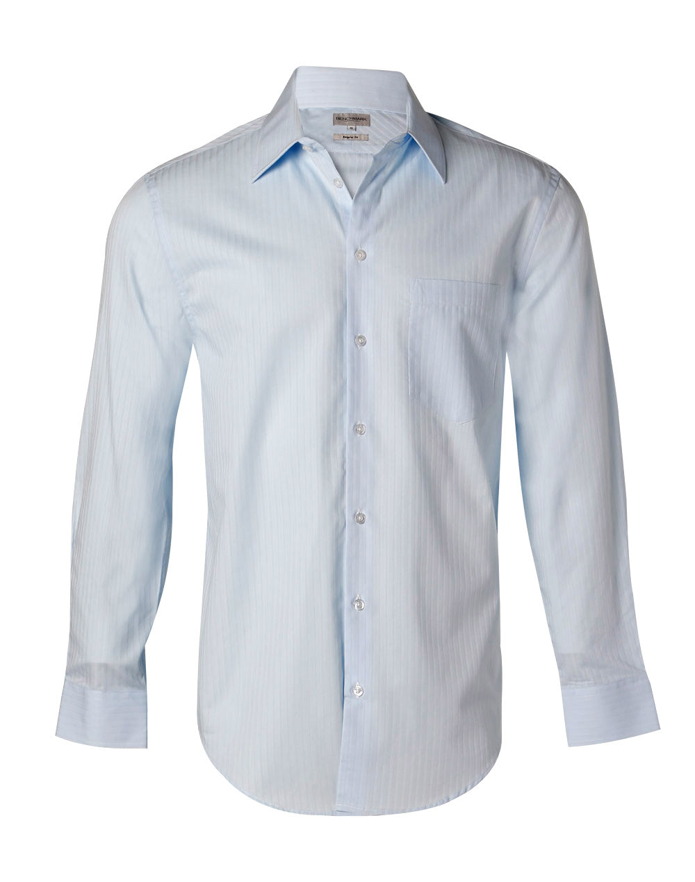 [M7100L] Men's Self Stripe L/S Shirt