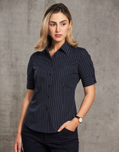 Load image into Gallery viewer, [M8224] Women&#39;s Pin Stripe Short Sleeve Shirt
