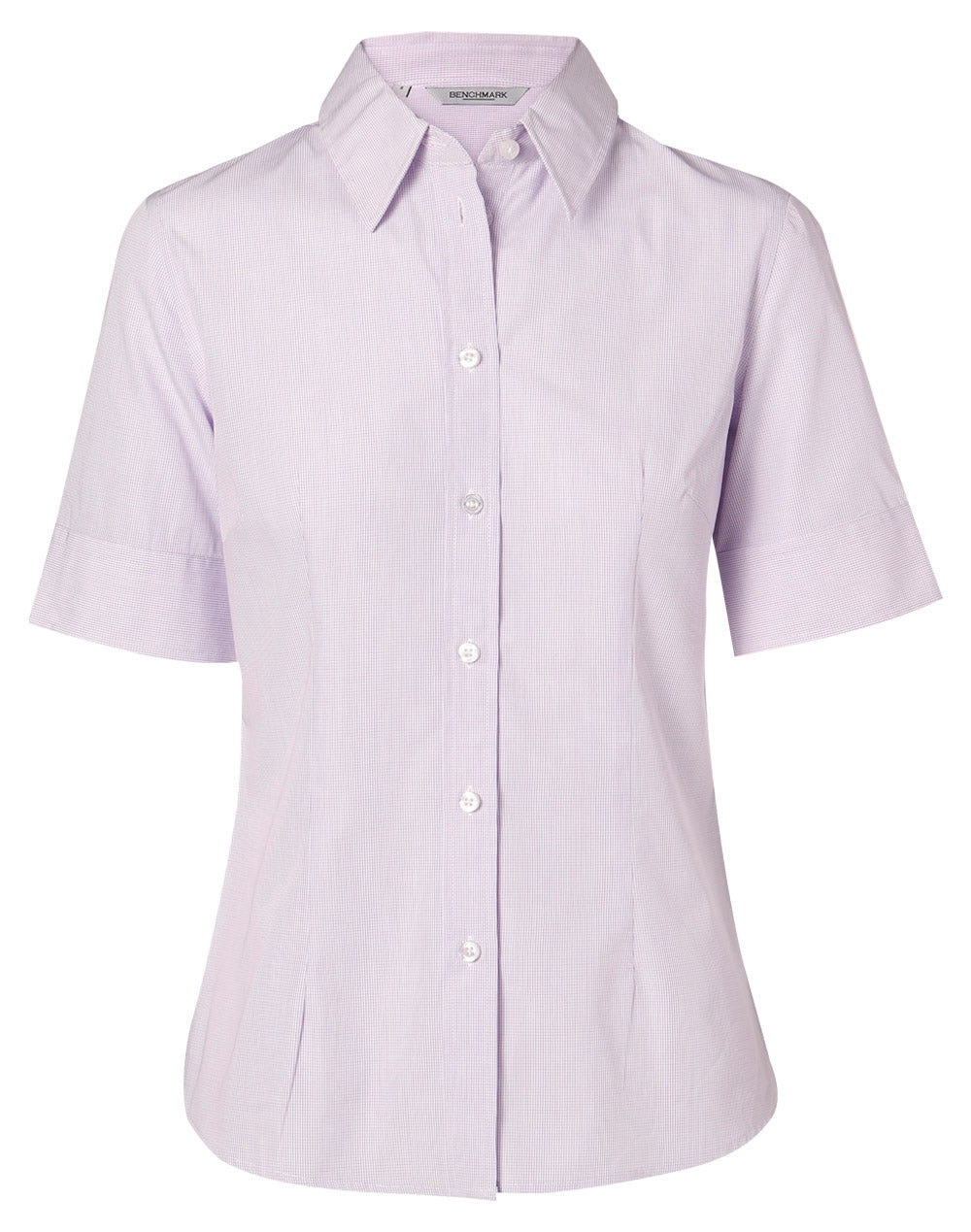 [M8360S] Women's Mini Check S/S Shirt