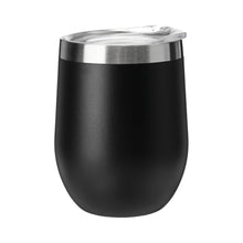 Load image into Gallery viewer, black eco friendly custom printed promotional stainless steel mugs
