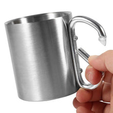 Load image into Gallery viewer, silver eco friendly custom printed promotional stainless steel mugs
