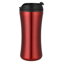 Load image into Gallery viewer, red eco friendly custom printed promotional stainless steel mugs
