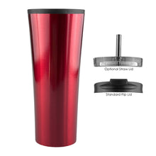 Load image into Gallery viewer, red eco friendly custom printed promotional stainless steel mugs
