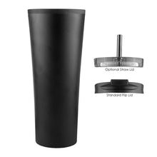 Load image into Gallery viewer, matt black eco friendly custom printed promotional stainless steel mugs
