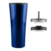 Load image into Gallery viewer, blue eco friendly custom printed promotional stainless steel mugs
