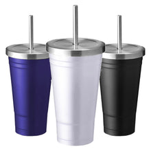 Load image into Gallery viewer, easy carry tumbler custom printed promotional stainless steel mugs
