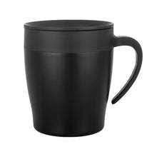 Load image into Gallery viewer, black eco friendly custom printed promotional stainless steel mugs
