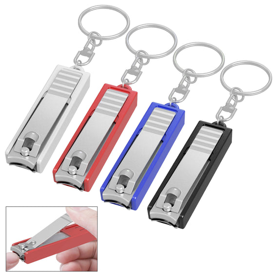 nail clipper custom printed promotional key rings