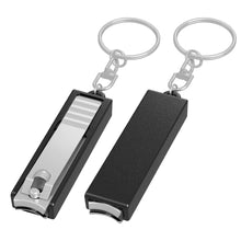 Load image into Gallery viewer, black nail clipper custom printed promotional key rings
